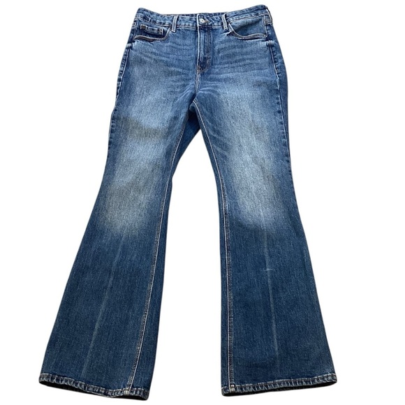 Old Navy Extra High-Waisted Rise Flare Jeans, Medium Wash Size 12 Style 307084 - Picture 1 of 13